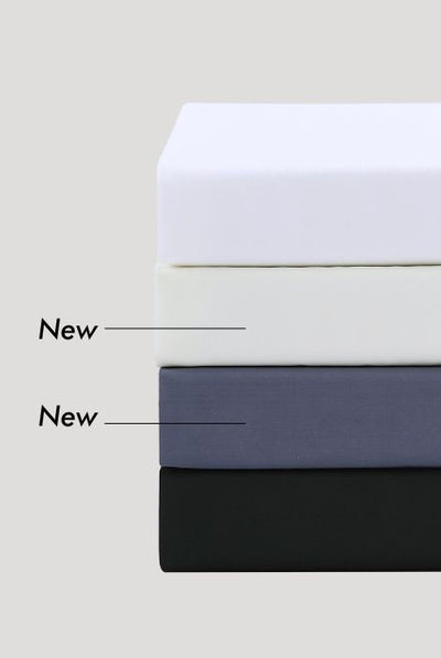 Get to Know Our Brand New Percale Bedsheet Colors: Slate and Bone