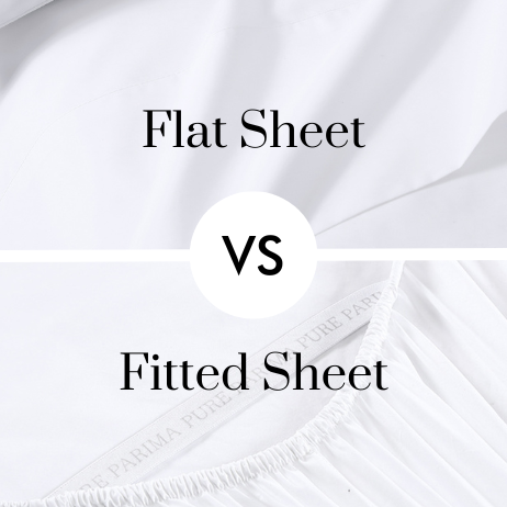 pure parima egyptian cotton flat sheet vs fitted sheet