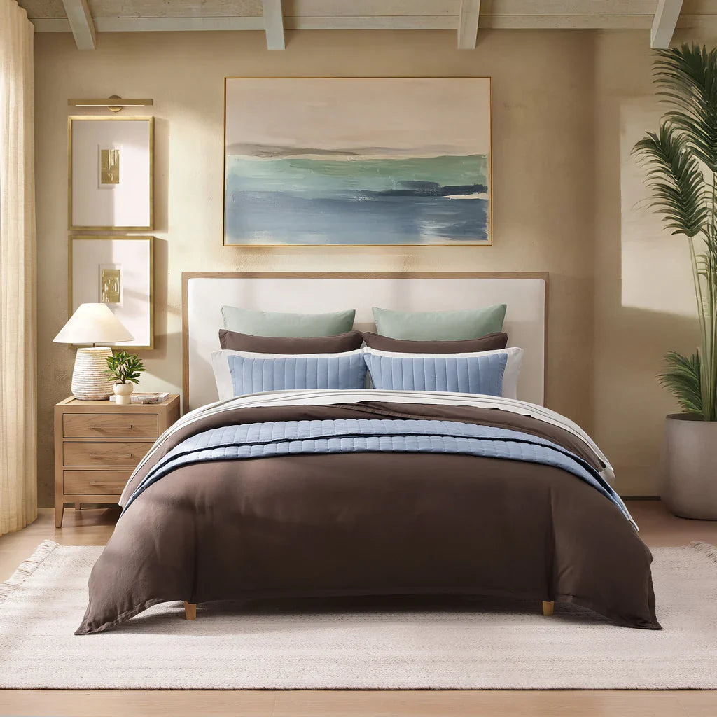 pure parima egyptian cotton european linen duvet cover