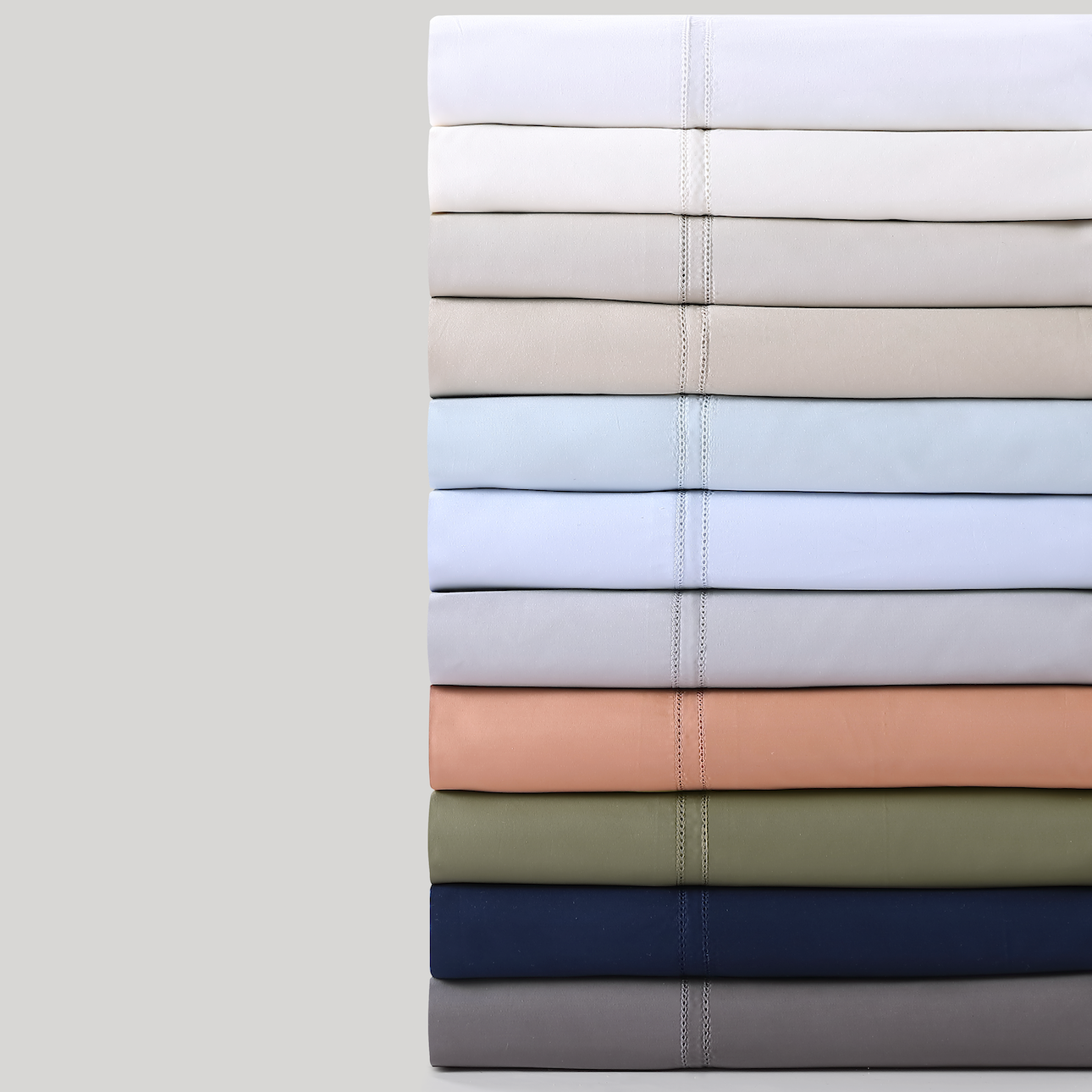 pure parima egyptian cotton sheet stack