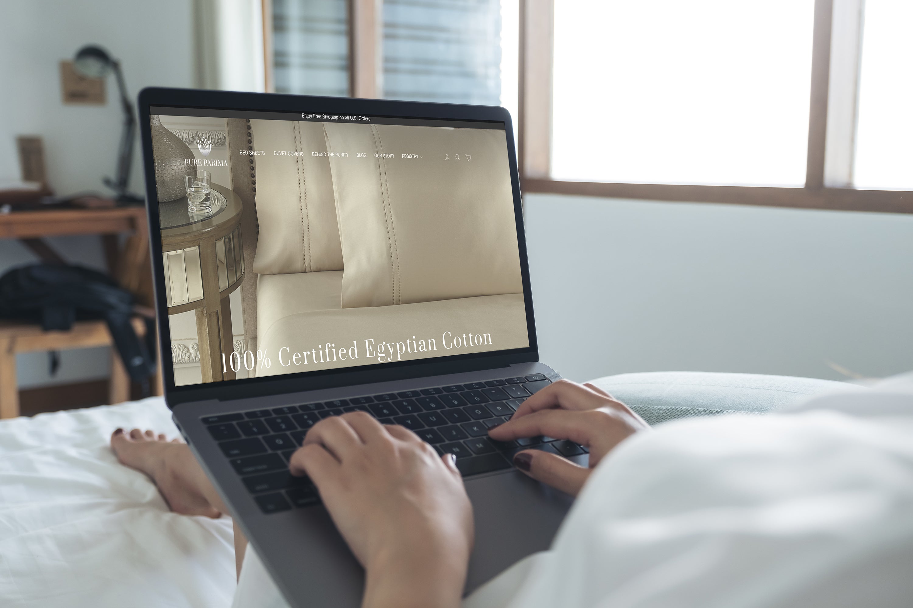 pure parima egyptian cotton bedding