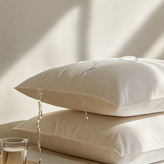 pure parima egyptian cotton antimicrobial and water-resistant percale pillow protector