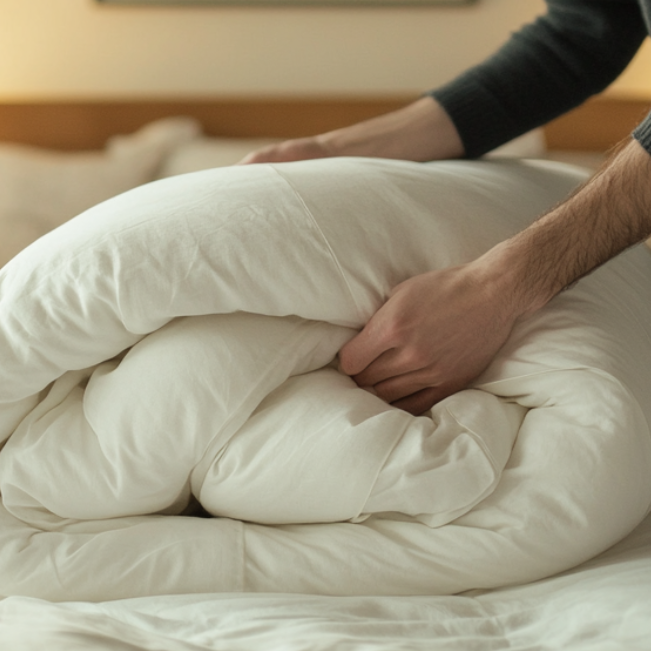 pure parima how to do the duvet insert burrito method