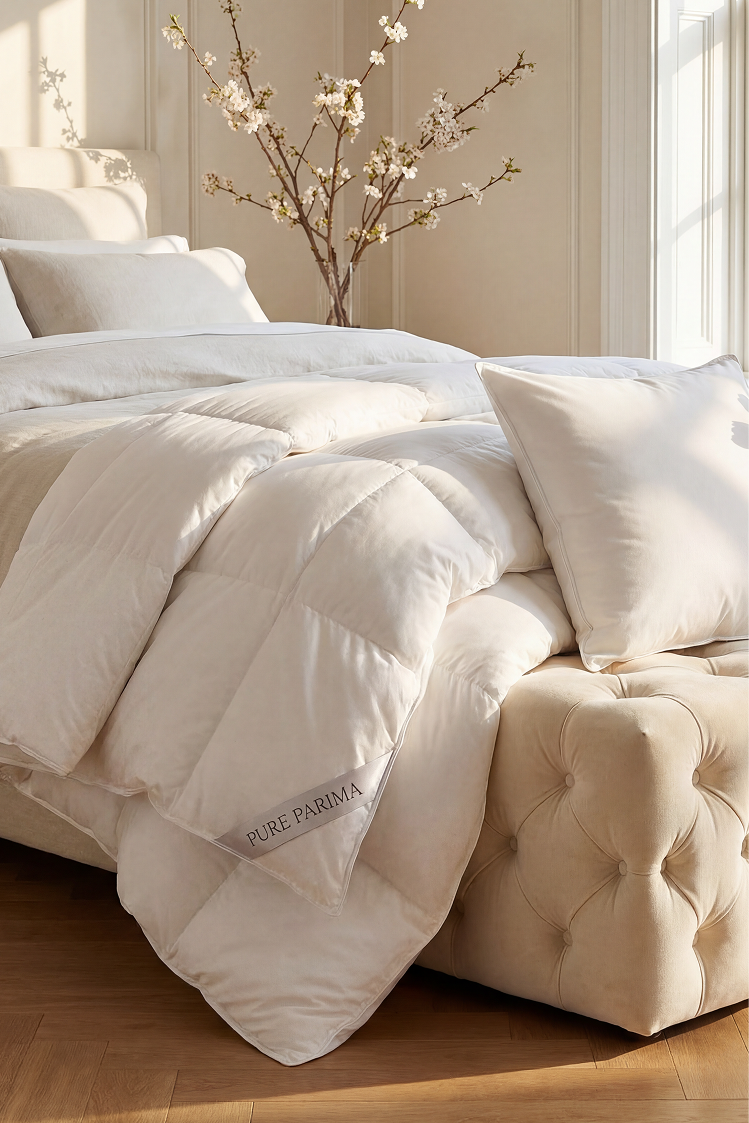 pure parima duvets and pillows collection