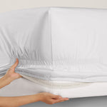 pure parima silken sateen tencel fitted sheet pearl