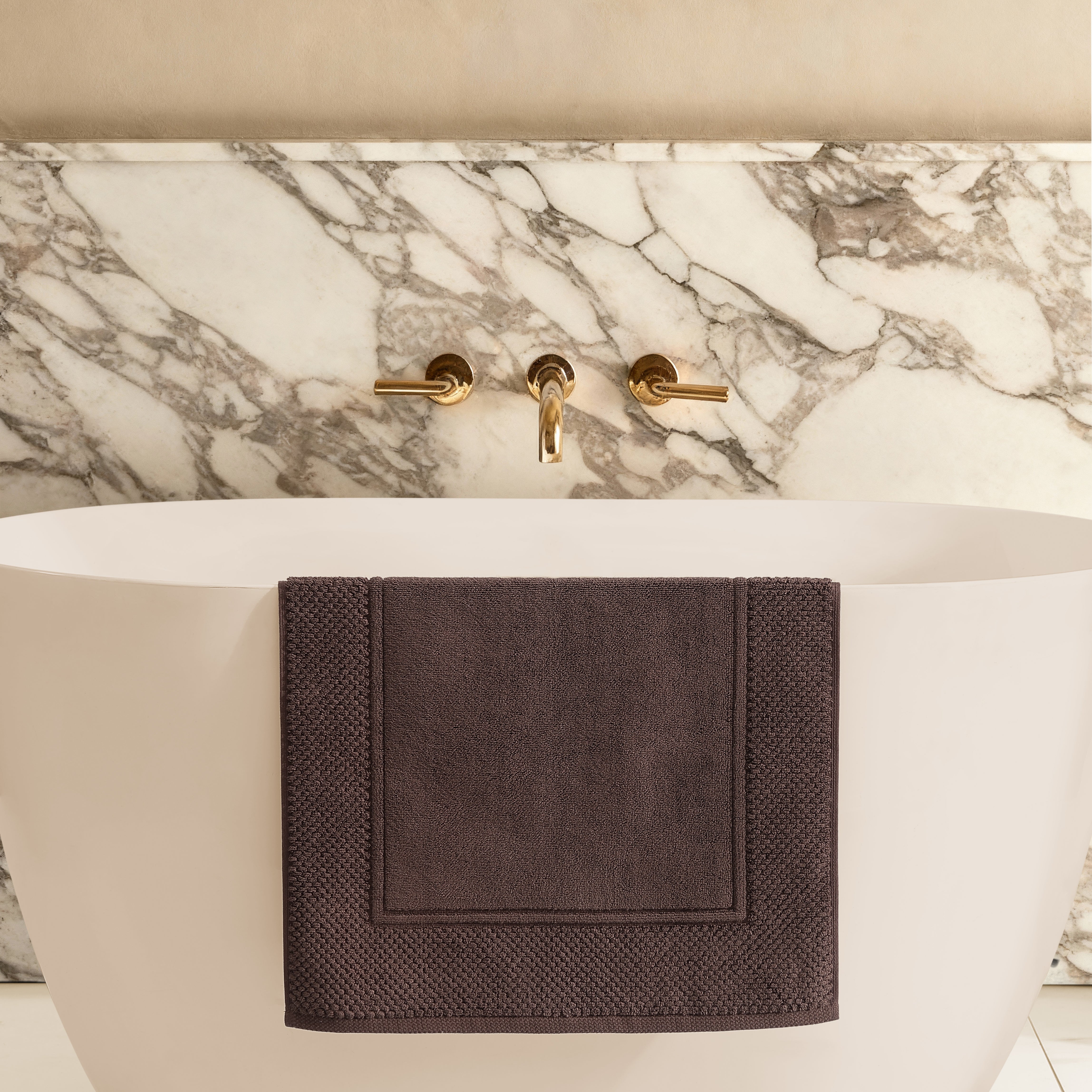 pure parima egyptian cotton bath mat earth