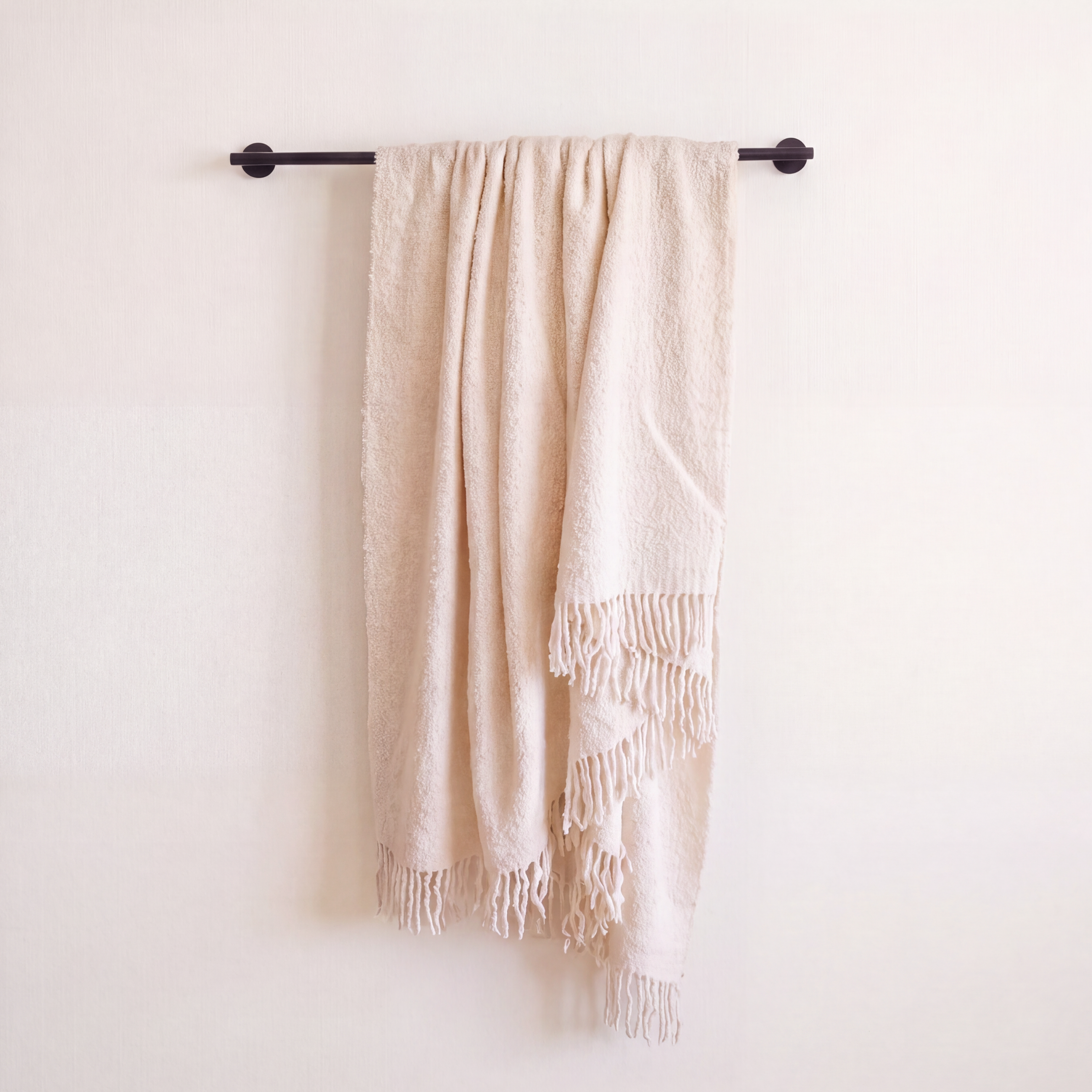 Alpaca Fringe Throw Blanket