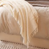 Alpaca Fringe Throw Blanket