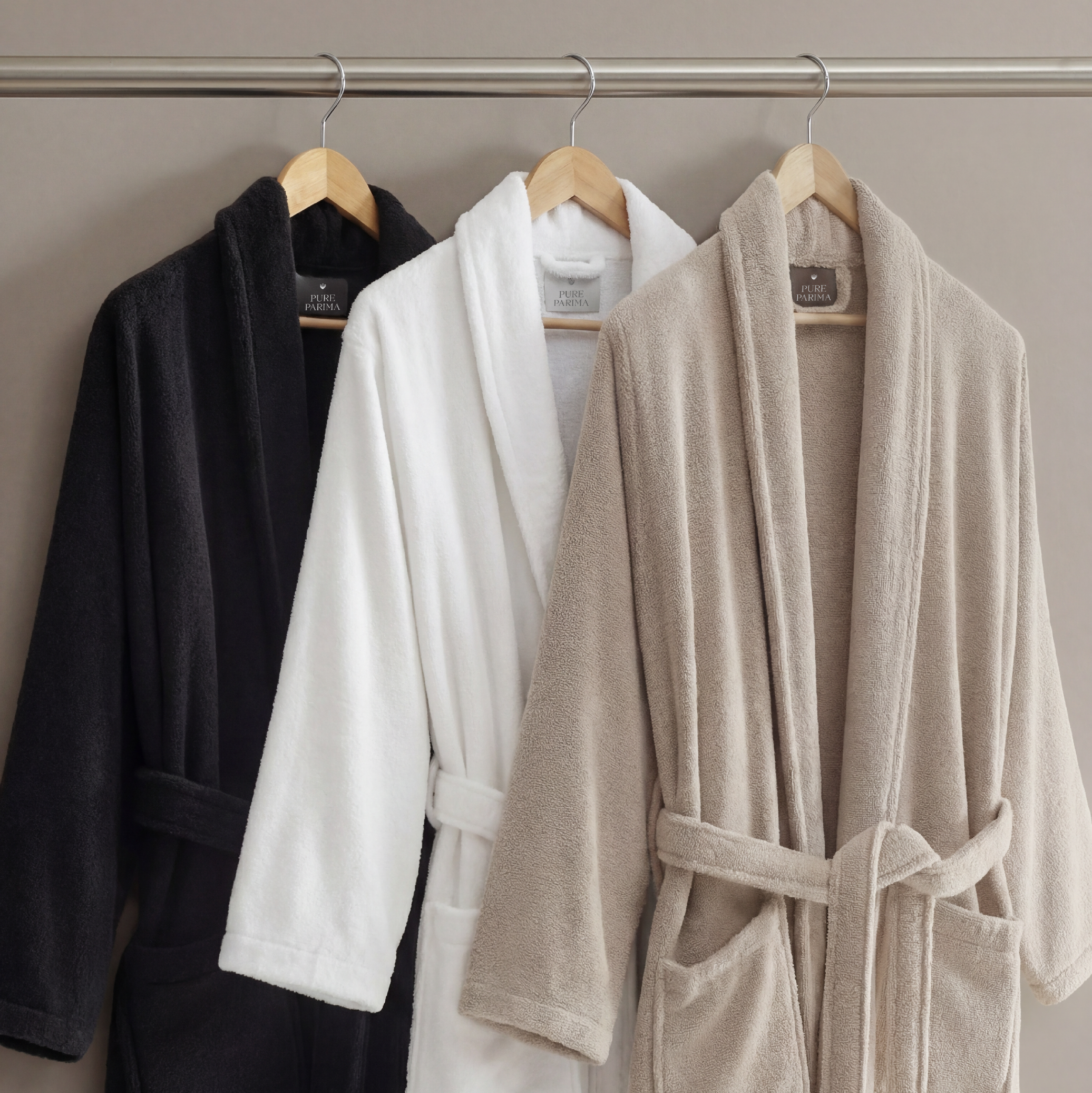 pure parima egyptian cotton plush robe