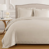 pure parima egyptian cotton duvet cover set ariane cream