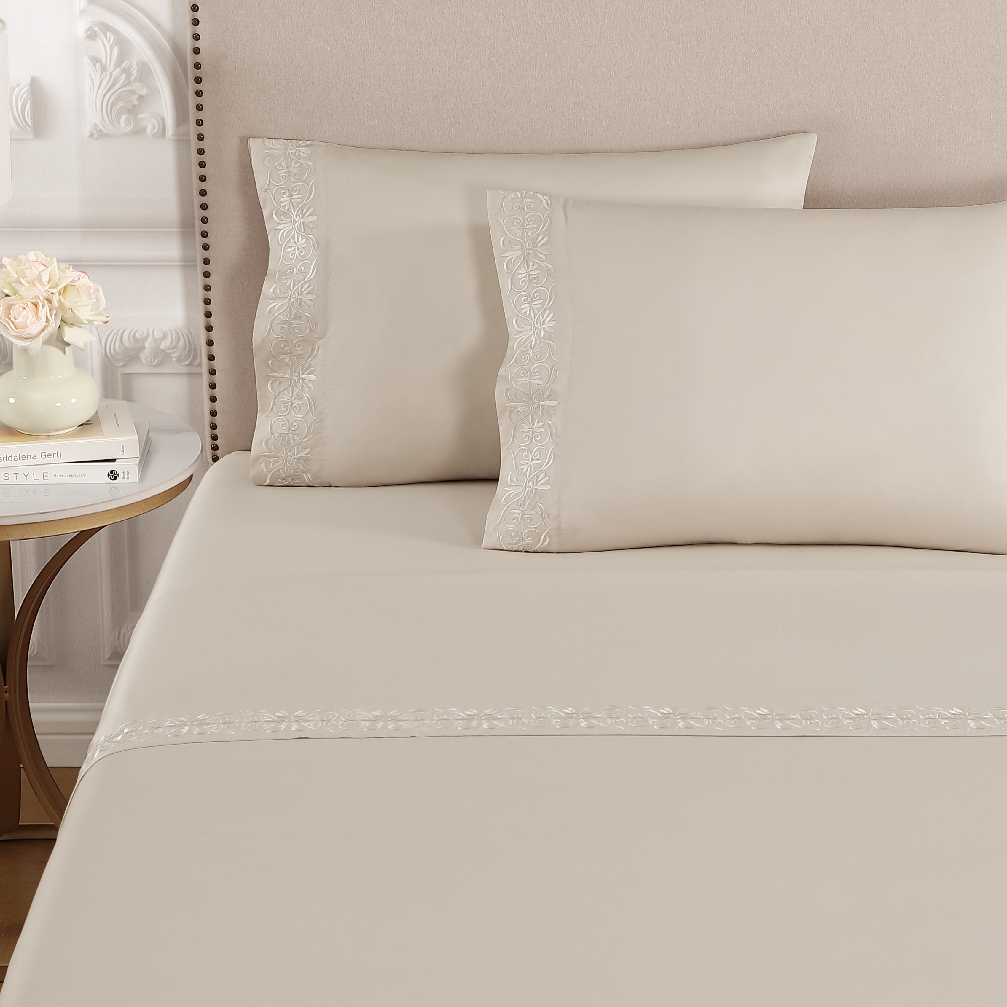 pure parima egyptian cotton sheets ariane cream
