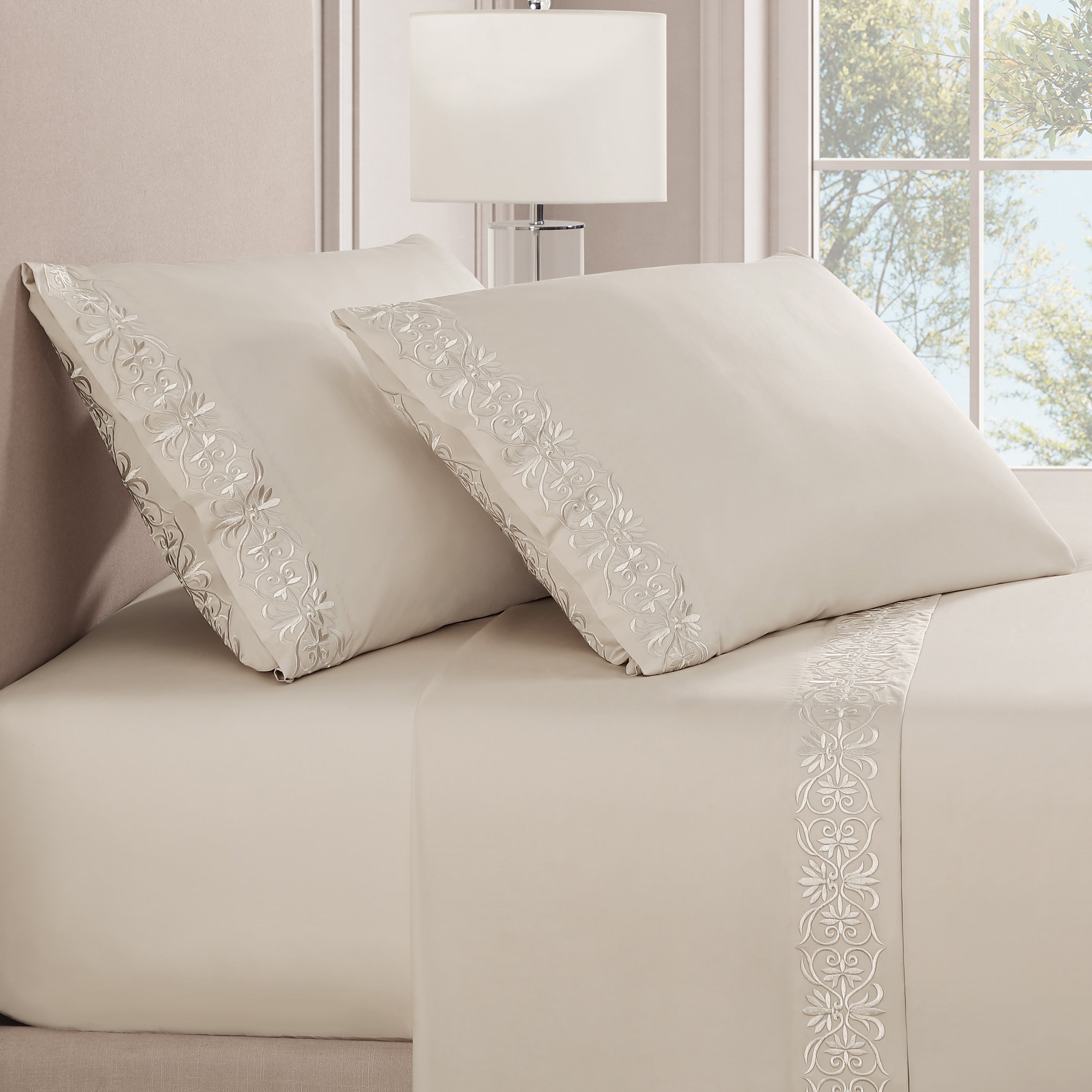 pure parima egyptian cotton sheets ariane cream