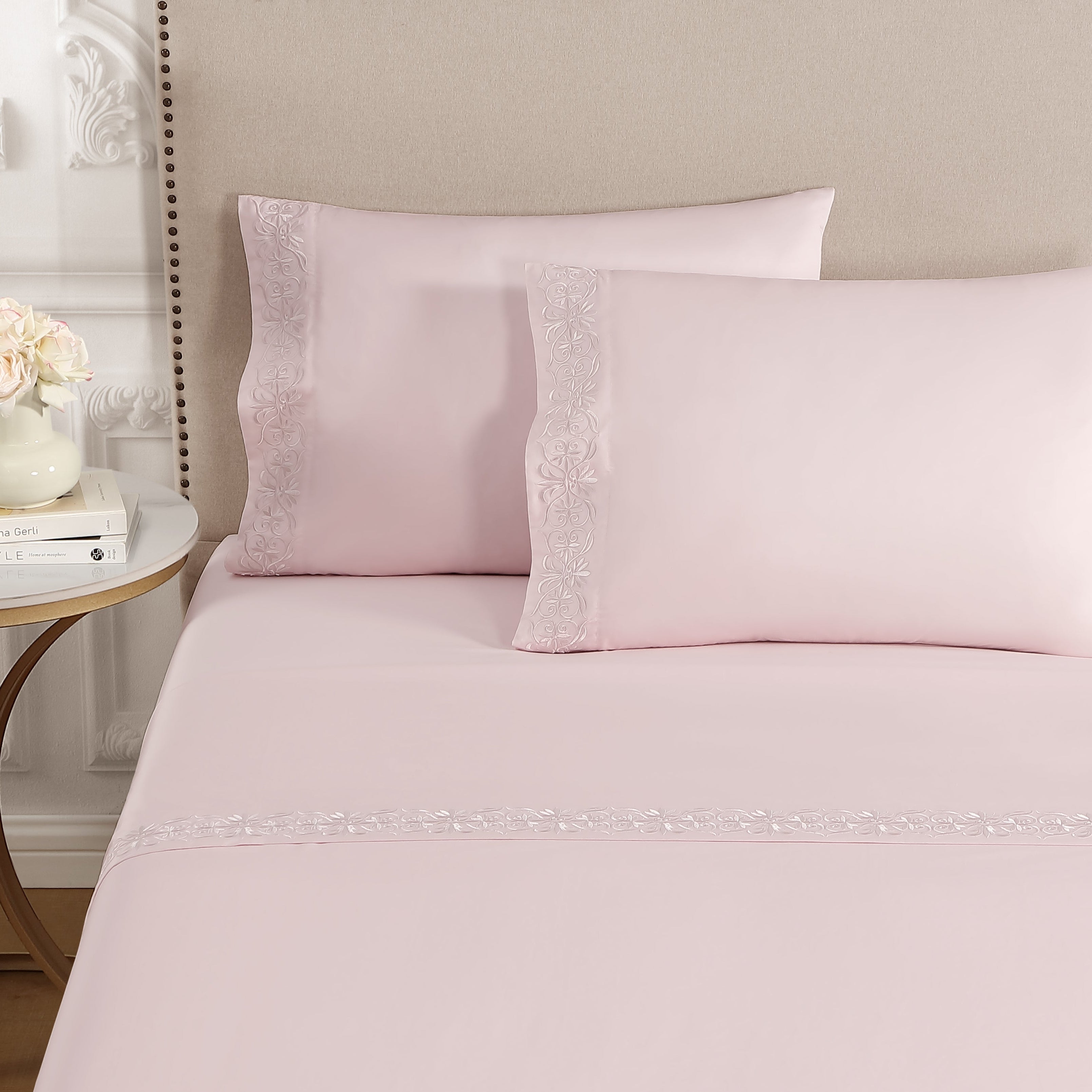 pure parima egyptian cotton sheets ariane pink