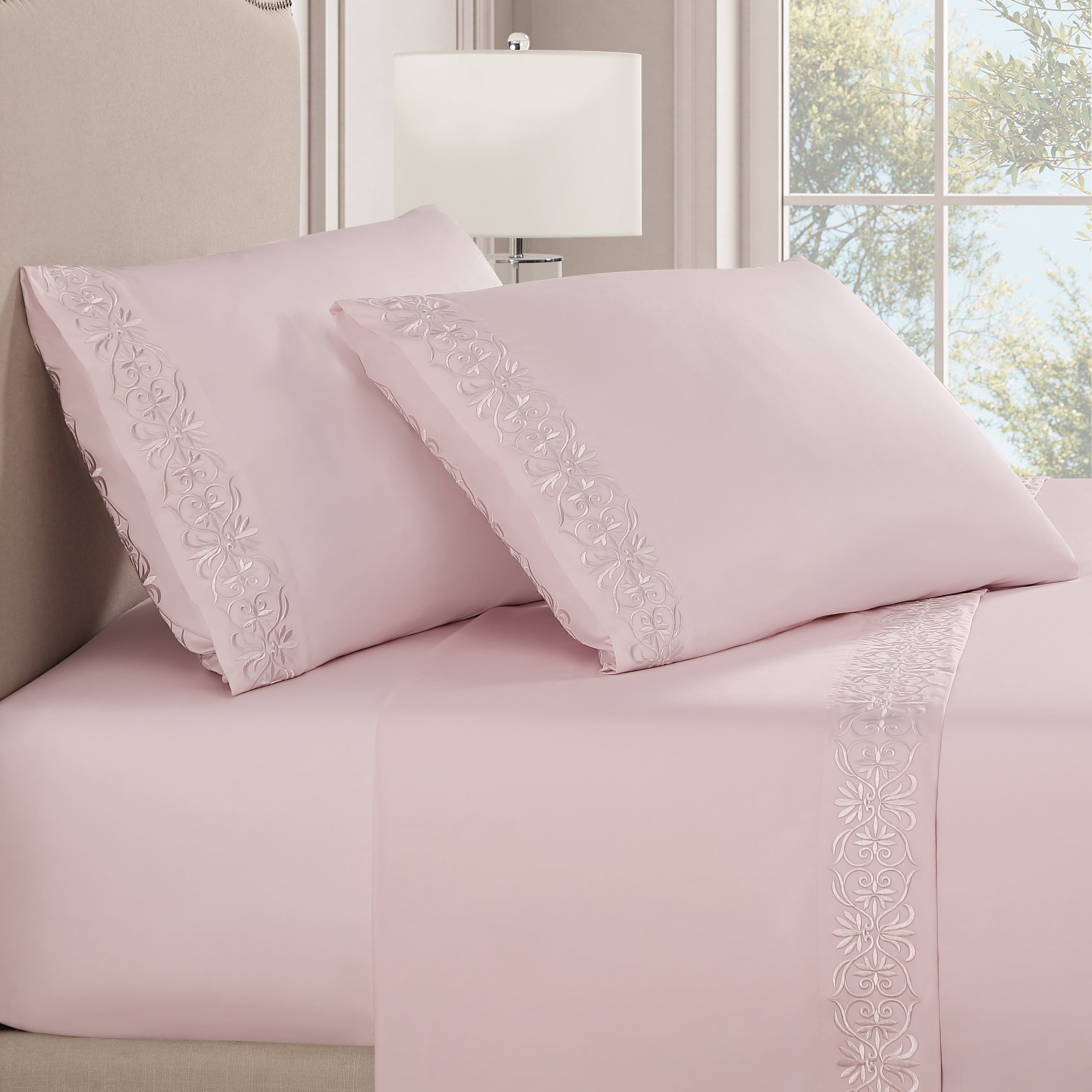 pure parima egyptian cotton sheets ariane pink