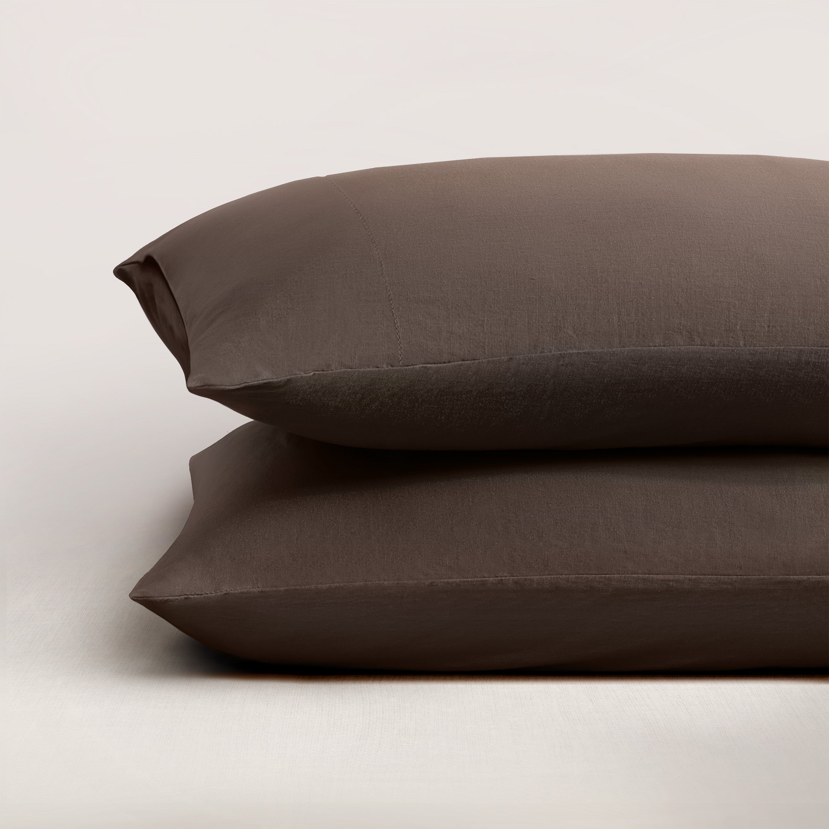 pure parima egyptian cotton european linen pillowcase set#color_earth