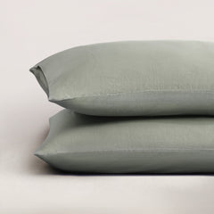 pure parima egyptian cotton european linen pillowcase set#color_sage