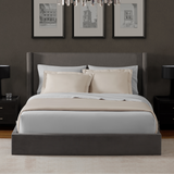 pure parima egyptian cotton ultra percale steel and natural