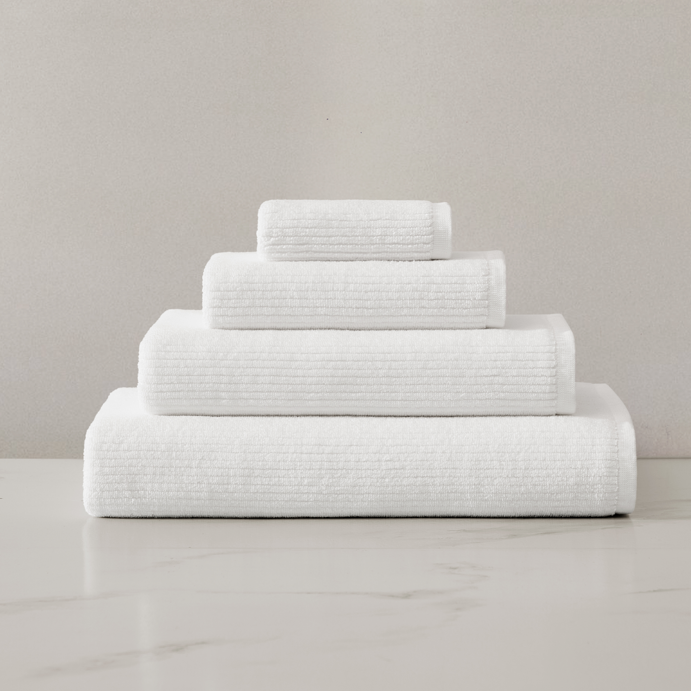 pure parima egyptian cotton ribbed towels white