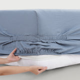 pure parima egyptian cotton european linen fitted sheet#color_dusk