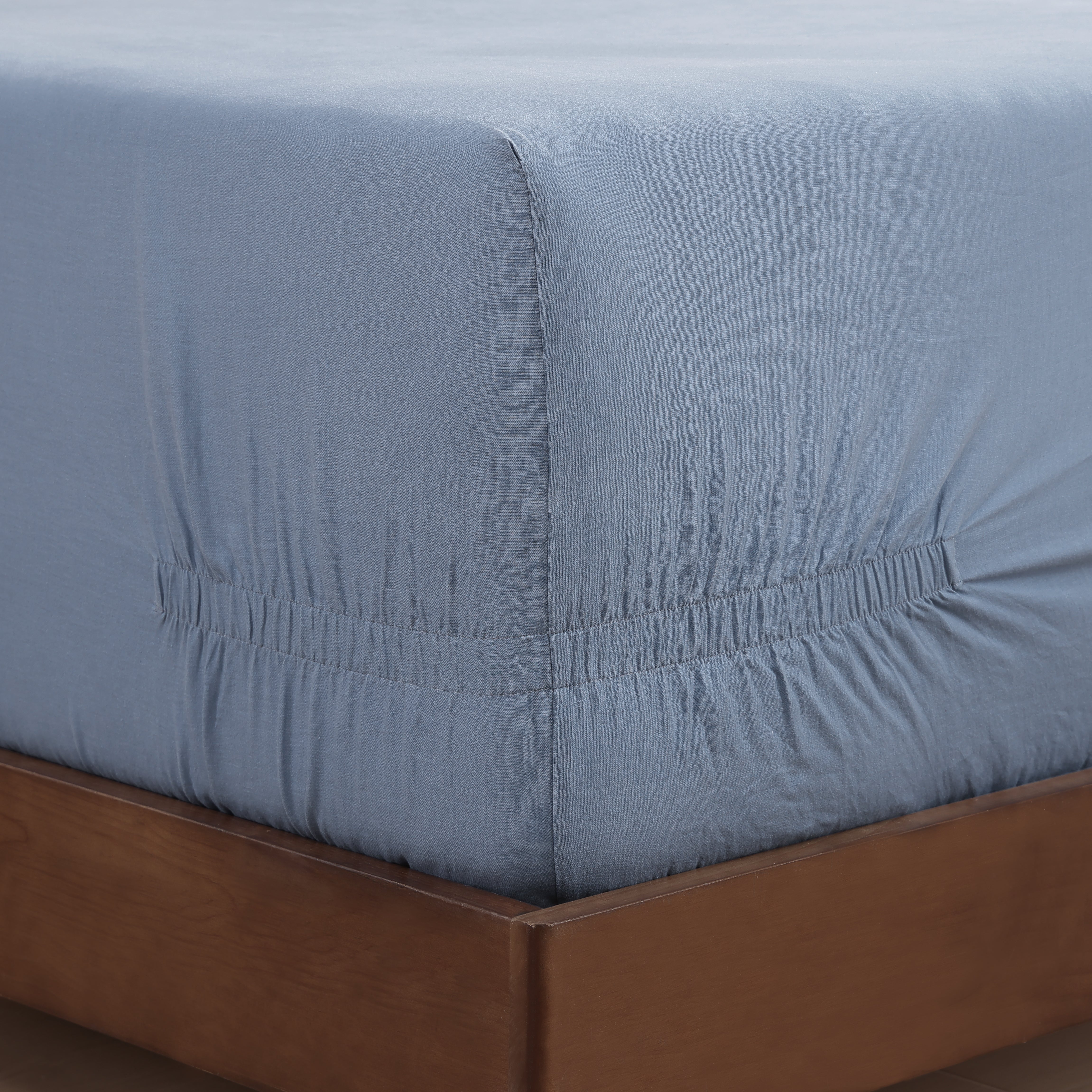 pure parima egyptian cotton european linen fitted sheet#color_dusk