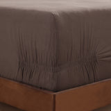 pure parima egyptian cotton european linen fitted sheet#color_earth