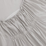 pure parima egyptian cotton european linen fitted sheet#color_moon