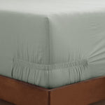 pure parima egyptian cotton european linen fitted sheet#color_sage