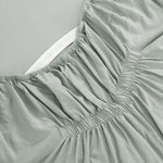 pure parima egyptian cotton european linen fitted sheet#color_sage