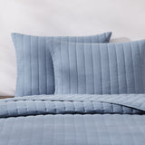 pure parima egyptian cotton european linen quilt set dusk