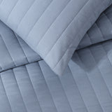 pure parima egyptian cotton european linen quilt set dusk