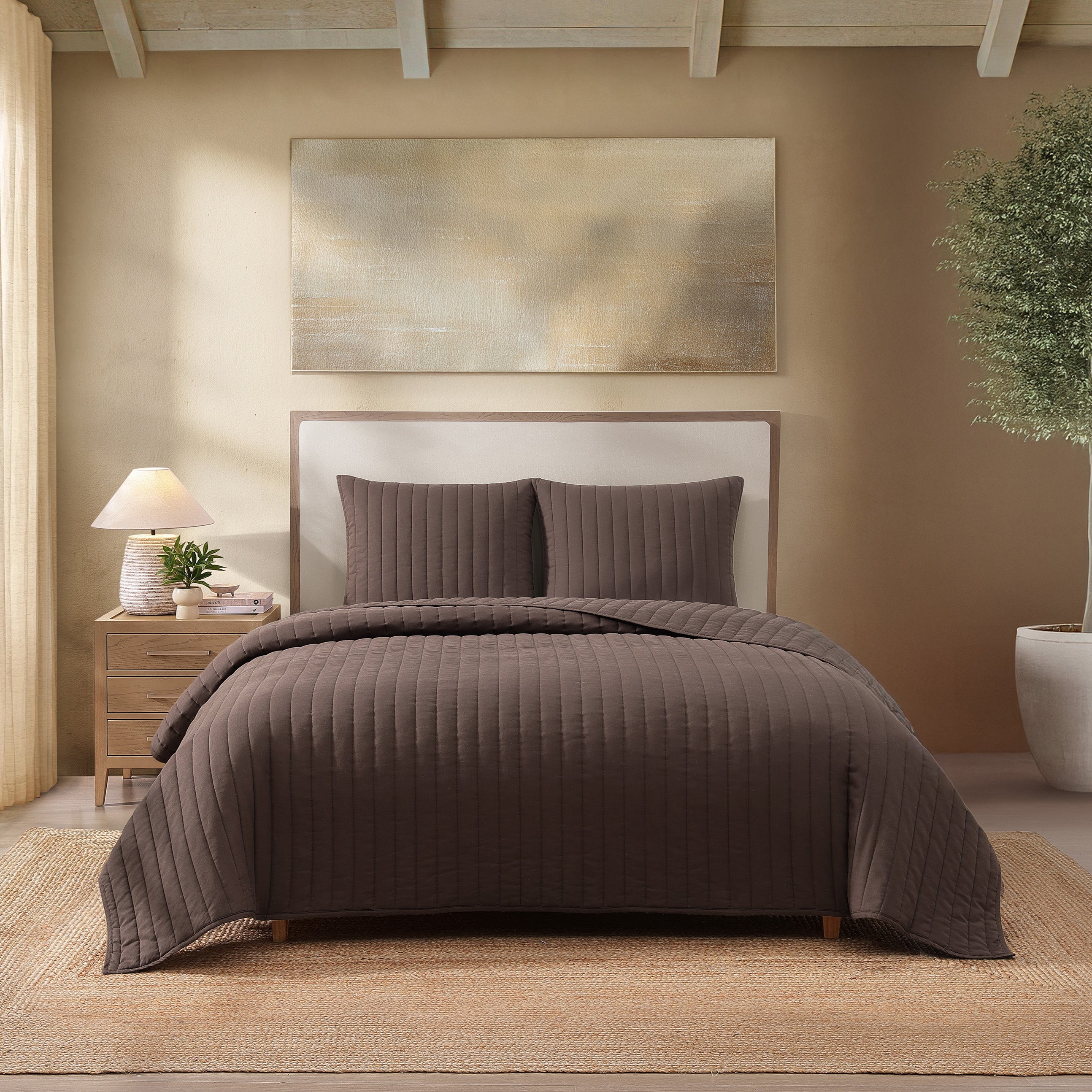 pure parima egyptian cotton european linen quilt set earth