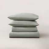 pure parima egyptian cotton european linen sheet set sage