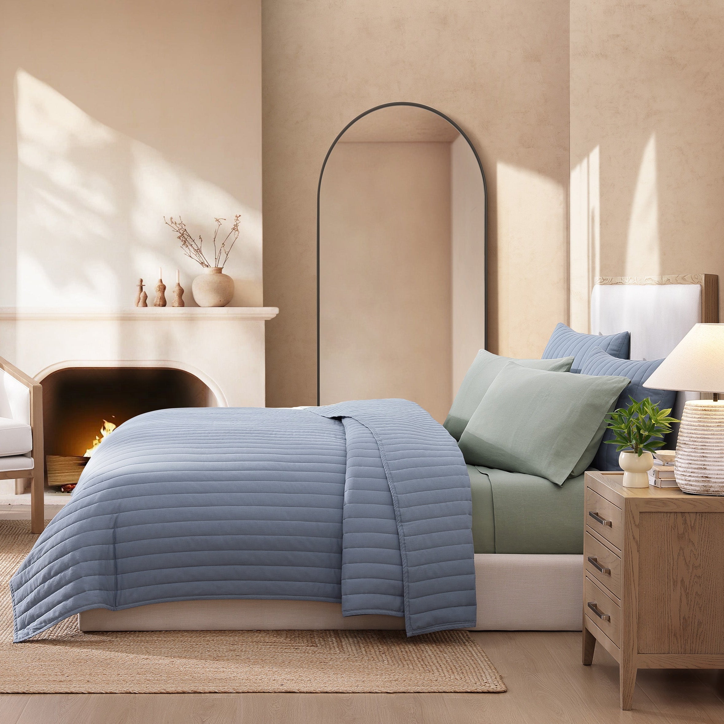 pure parima egyptian cotton european linen quilt set