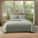 pure parima egyptian cotton european linen quilt set sage