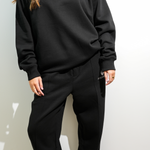 pure parima black sweatshirt and sweatpants