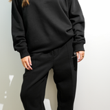 pure parima black sweatshirt and sweatpants