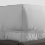 pure parima egyptian cotton ultra percale fitted sheet steel