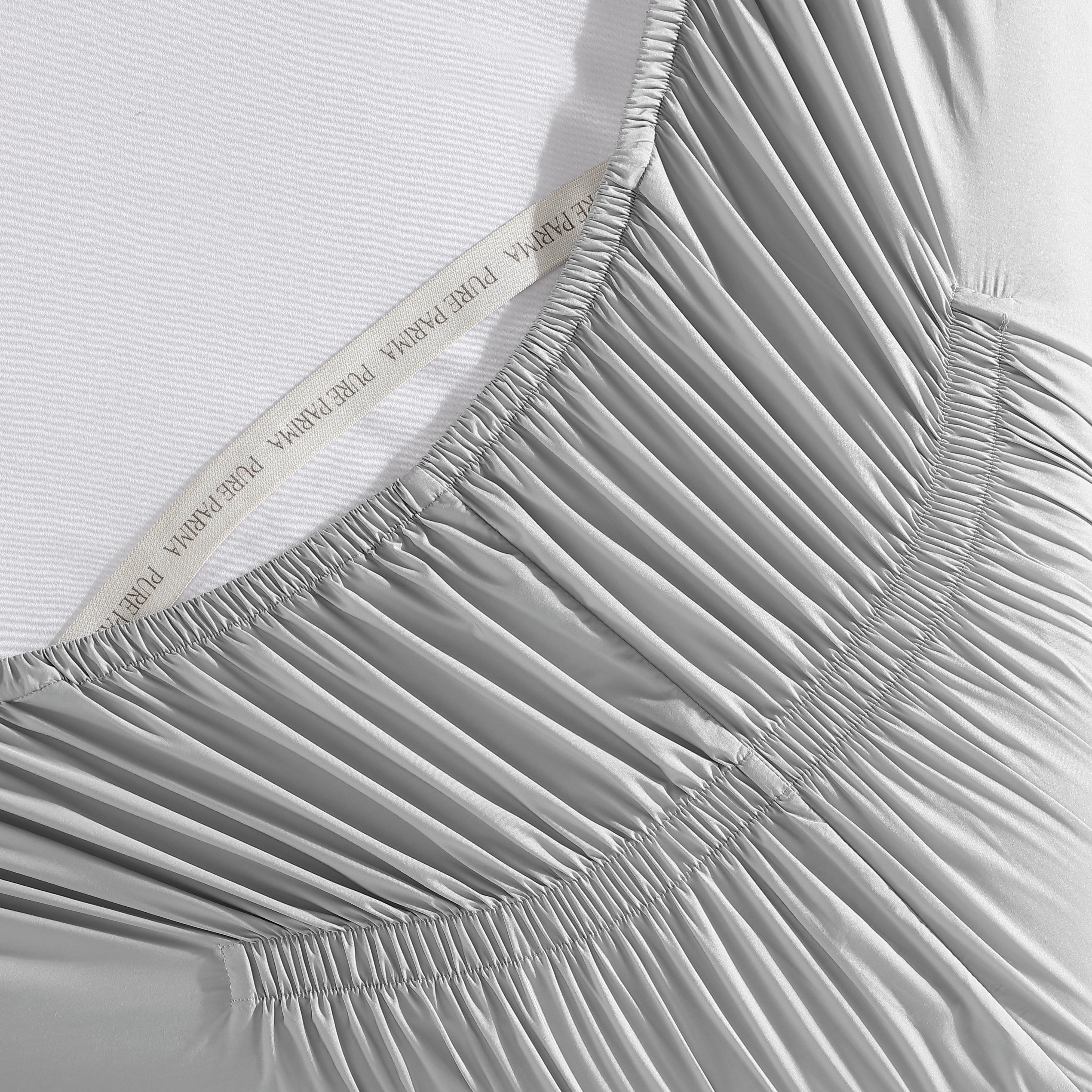 pure parima egyptian cotton ultra percale fitted sheet steel