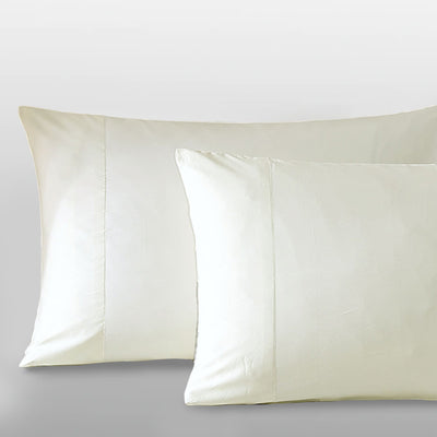 Pure Parima Egyptian Cotton Sheets Ultra Sateen Pillowcase Set | Hotel Collection#color_ivory