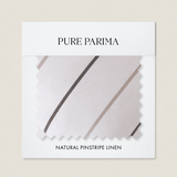 natural pinstripe linen swatch