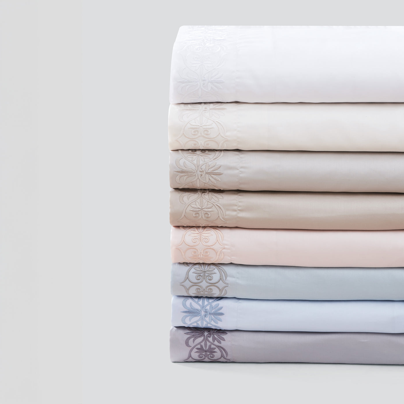 Pure Parima Egyptian Cotton Sheets Ariane Pillowcase Set#color_greyPure Parima Egyptian Cotton Sheets Ariane Pillowcase Set#color_grey