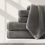 pure parima egyptian cotton plush towels charcoal