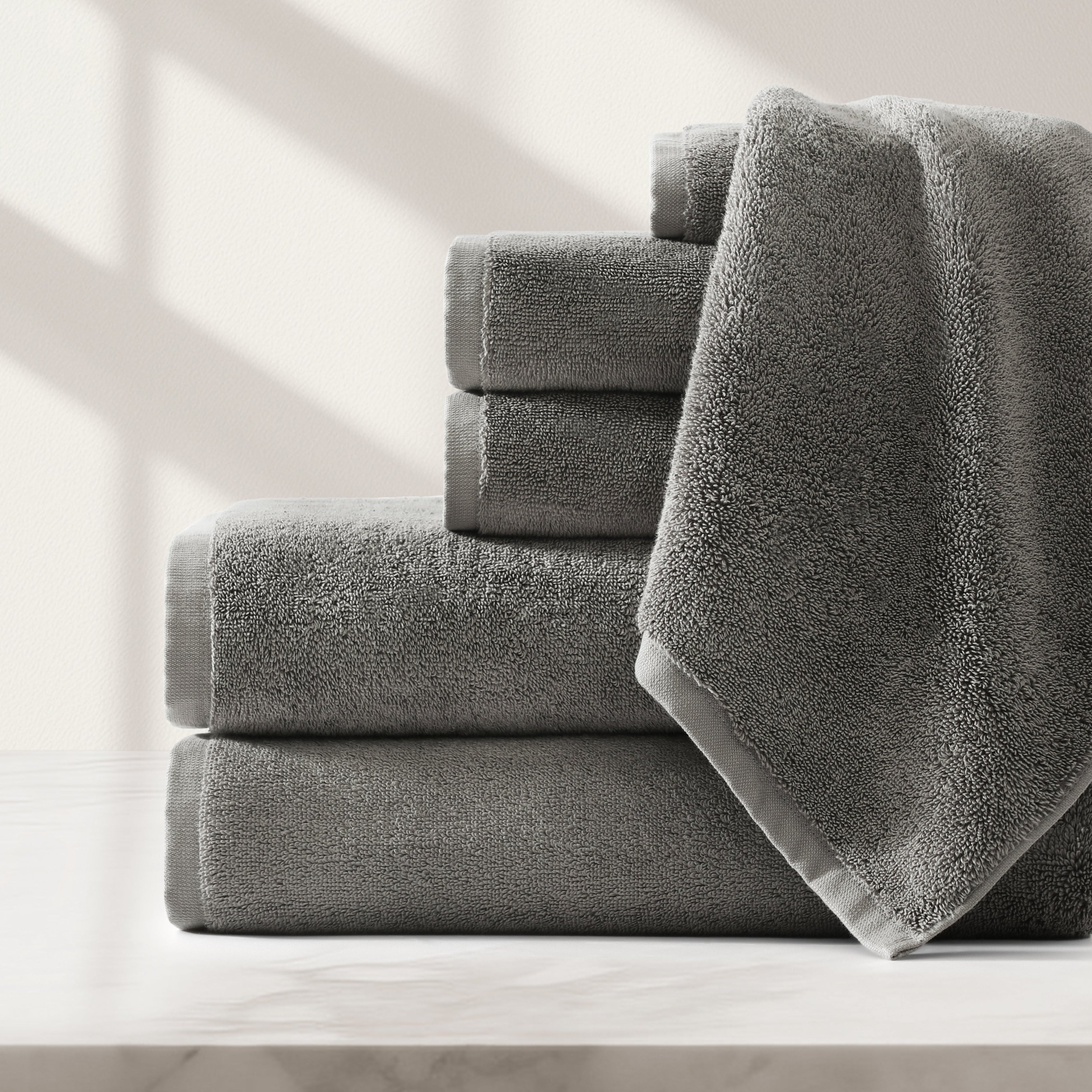 pure parima egyptian cotton plush towels charcoal