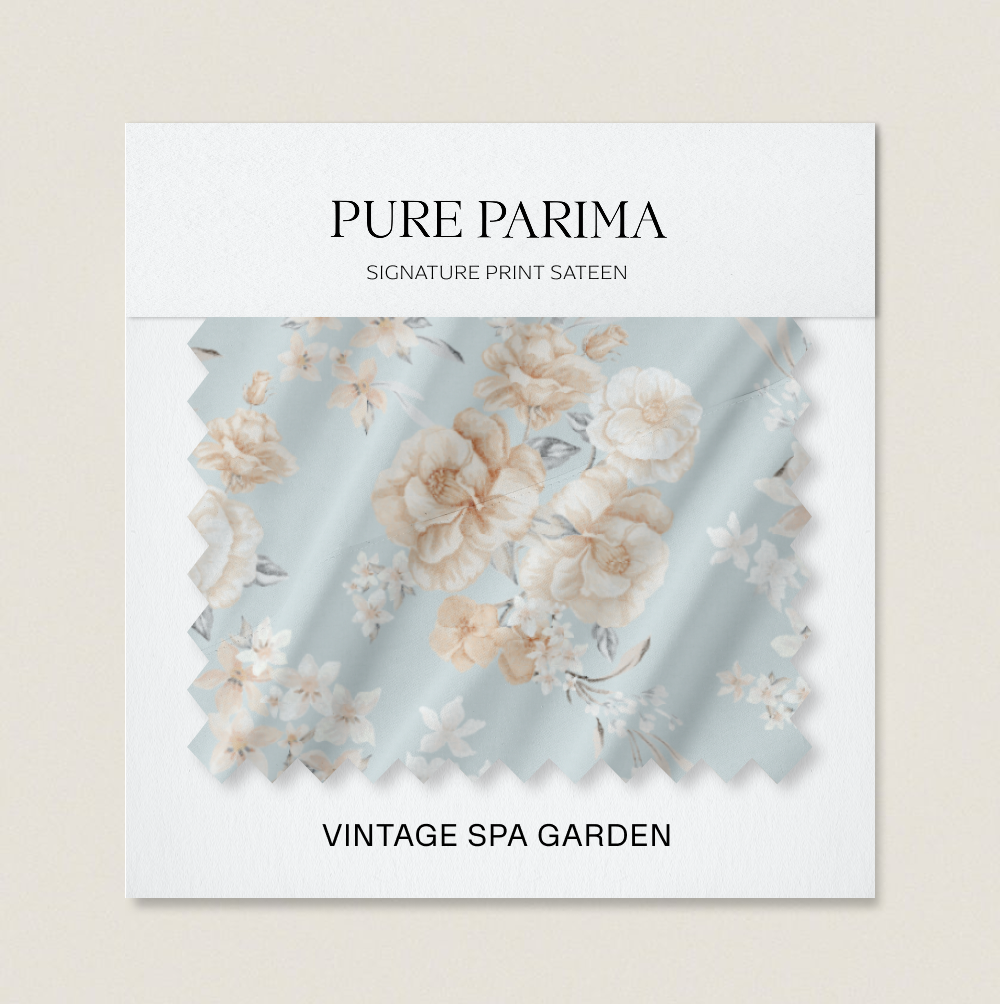 sateen print vintage spa garden swatch