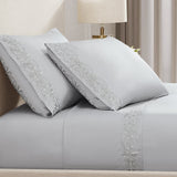 Pure Parima Egyptian Cotton Sheets Ariane Sheet Set | 100% Giza Egyptian Cotton#color_grey