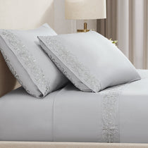 Pure Parima Egyptian Cotton Sheets Ariane Sheet Set | 100% Giza Egyptian Cotton#color_grey
