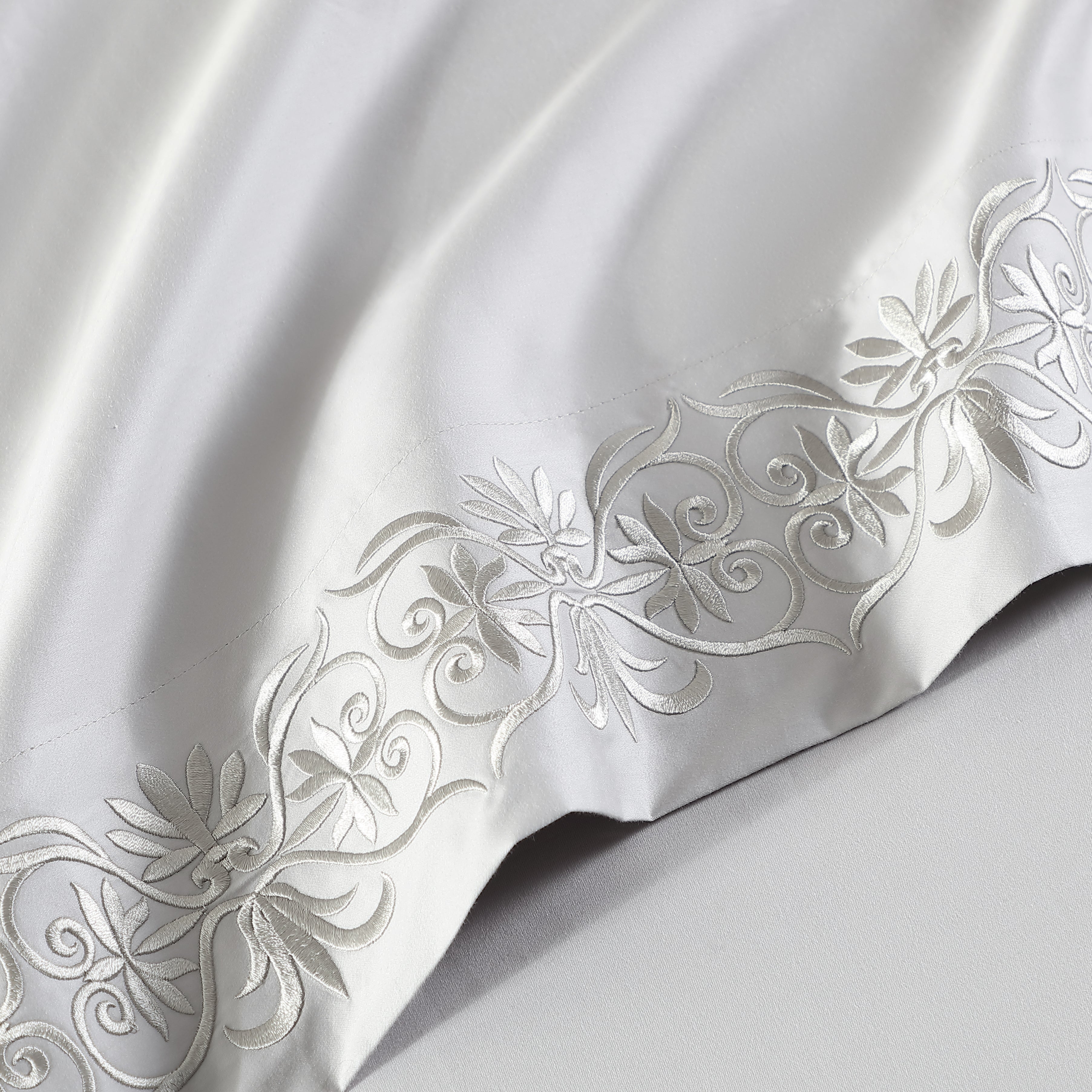 Pure Parima Egyptian Cotton Sheets Ariane Sheet Set | 100% Giza Egyptian Cotton#color_grey