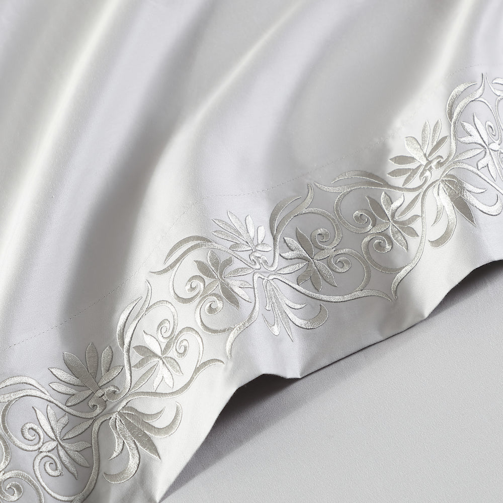 Pure Parima Egyptian Cotton Sheets Ariane Sheet Set | 100% Giza Egyptian Cotton#color_grey