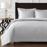 pure parima egyptian cotton diamond quilted coverlet grey