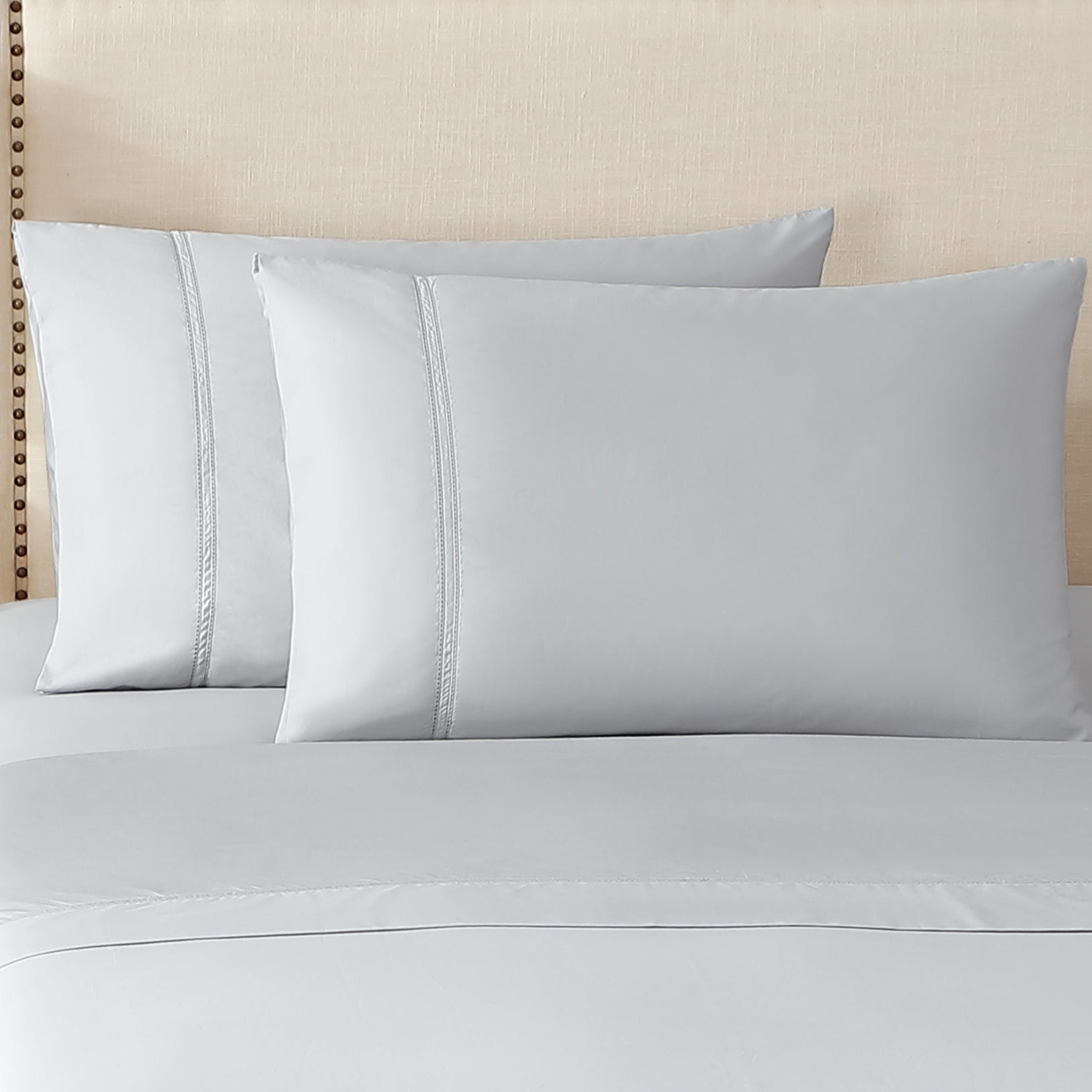 Pure Parima Egyptian Cotton Sheets Yalda Pillowcase Set#color_grey